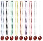 FOOTBALL BEADS - RED