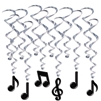 Musical Notes Hanging Whirls Decorations