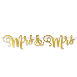 Mrs. & Mrs. Foil Banner Streamer