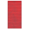 Metallic Square Curtain - Red