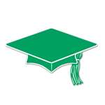 Grad Cap Green Mini Cutouts