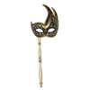 Gold Glitter Mask On A Stick