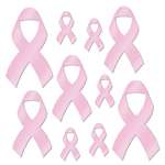 Pink Ribbon Foil Cutouts