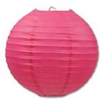 Cerise Paper Lanterns 3 Pack 9.5 Inches