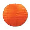 Orange Paper Lanterns 3 Pack 9.5 Inches