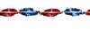 RED  WHITE  AND BLUE GLEAM 'N TWIRL METALLIC FESTOONING