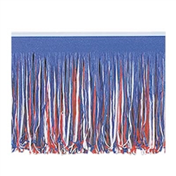 Red  White  And Blue Art-Tissue Fringe Drape