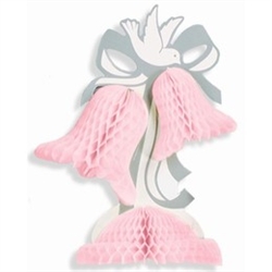 PINK HONEYCOMB TISSUE CENTERPIECE