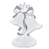 WHITE HONEYCOMB TISSUE CENTERPIECE