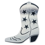 Cowboy Boot Silver Foil Cutout