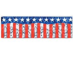 Stars and Stripes Metallic Banner