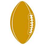 GOLD FOOTBALL CUTOUT