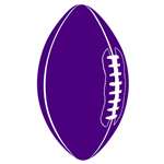 PURPLE FOOTBALL CUTOUT