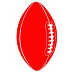 RED FOOTBALL CUTOUT