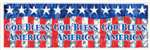 METALLIC GOD BLESS AMERICA BANNER