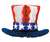 Patriotic Top Hat Tissue Centerpiece