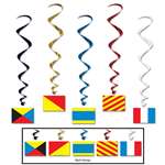 NAUTICAL FLAG WHIRLS 5/PK