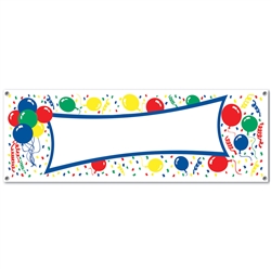 Balloons Blank Sign Banner