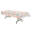 70 Multicolored Plastic Table Cover