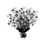 50  BLACK AND SILVER GLEAM 'N BURST CENTERPIECE