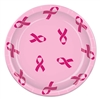 Pink Ribbon Plates