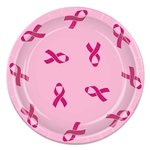 Pink Ribbon Plates