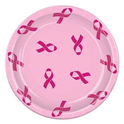 Pink Ribbon Plates