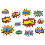 SuperHero Action Sign Cutouts