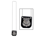 Metal Police Badge on Chain Costume Accessory