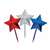 Red, Silver And Blue Plastic Star Picks - 8 Count