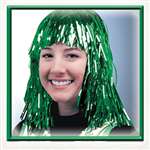 GREEN TINSEL WIG