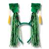 GRAD CAP WITH GREEN FRINGE BOPPERS