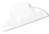 WHITE MINIATURE PLASTIC COWBOY HAT