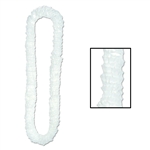 LARGE POLY WHITE LEIS - 2 1/4in