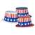 Patriotic Red, White and Blue Top Hat