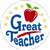 A GREAT TEACHER SATIN BUTTON