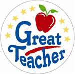 A GREAT TEACHER SATIN BUTTON