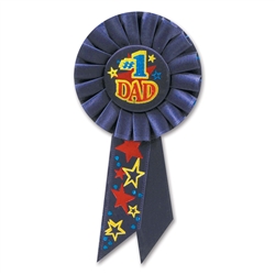 #1 DAD ROSETTE RIBBON