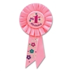 IM 1 YEAR OLD TODAY PINK ROSETTE RIBBON