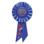 BIRTHDAY SURVIVOR ROSETTE AWARD RIBBON