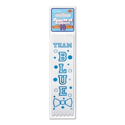 Award Ribbon Team Blue 10 Pack