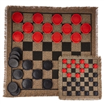 Giant Checkers Rug With Other Games