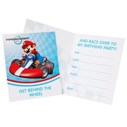 Mario Kart Wii Party Invitations