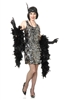 Silver Crystal Tear Drop Flapper Large Adult