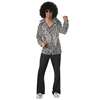 DISCO SHIRT WITH WIG EXTRA LARGE ADULT COSTUME