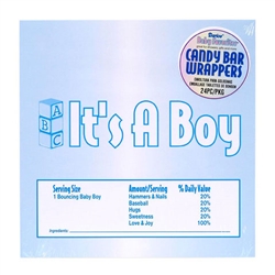 It's A Boy Candy Bar Wrapper