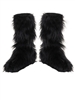 Black Furry Boot Covers