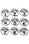 Thing 1-9 Printed Patches Set