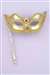 Venetian Gold Mask With Stick