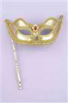 Venetian Gold Mask With Stick